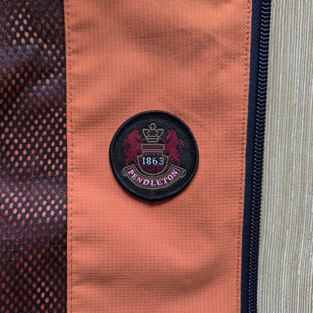 Pendleton Paradise Mini Ripstop Orange Anorak Jacket Packable Hood Womens Med. - Picture 9 of 14